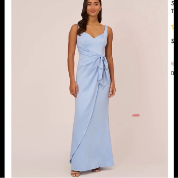 women's dark blue dress String Shoulder Solid Blue Women's Dress Large main image 1